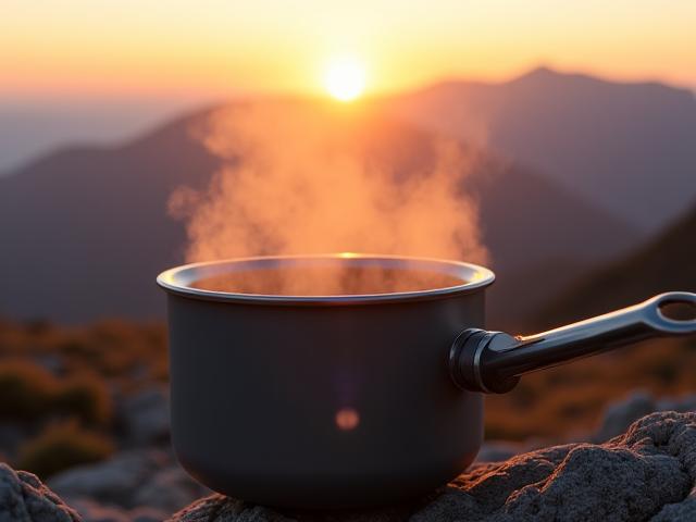 Vapor-Jet Boil 一体型ストーブの使用風景