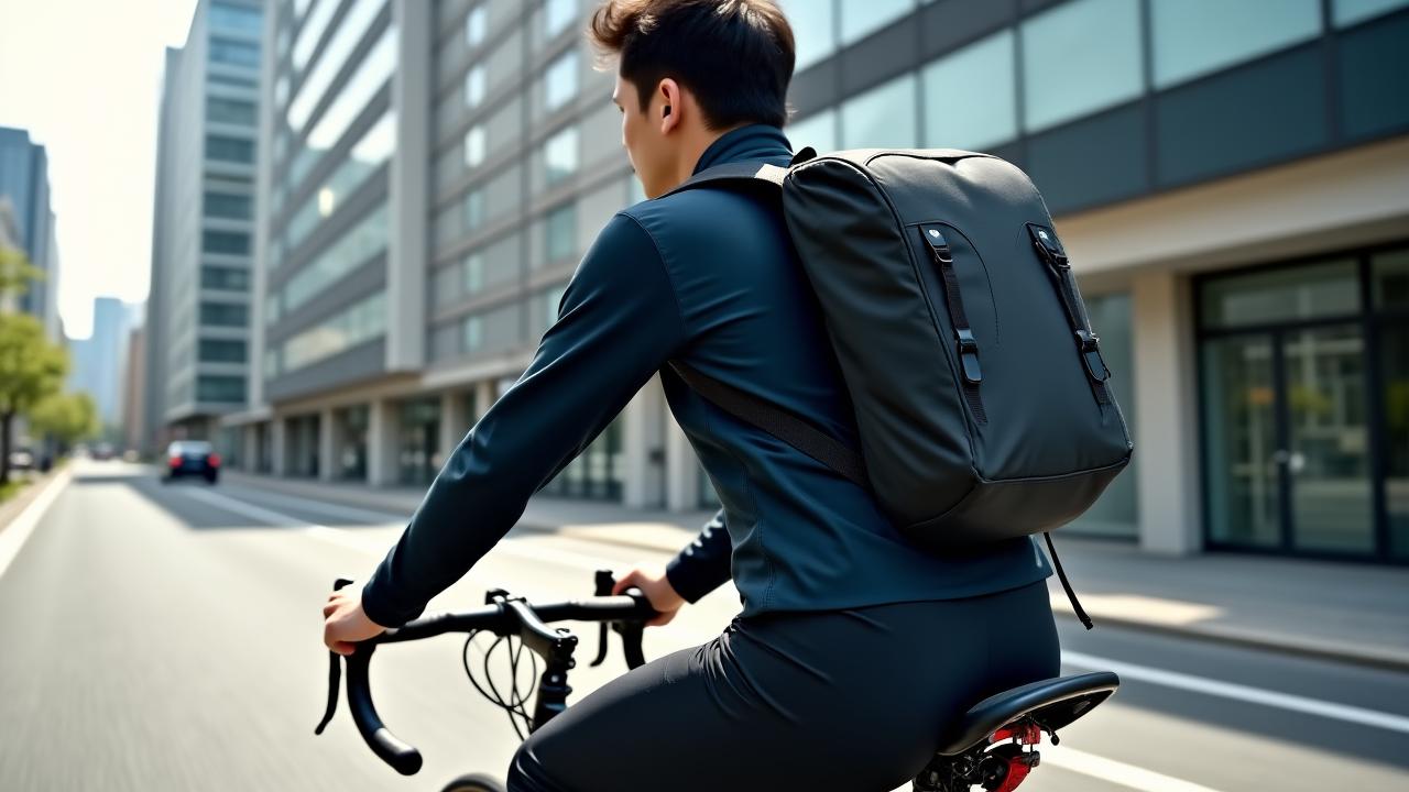 自転車通勤スタイル - Transit Shell、速乾性シャツ、ストレッチパンツ