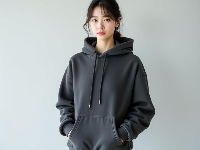 モダンなDynamic Fleece Hoodieを着用した女性