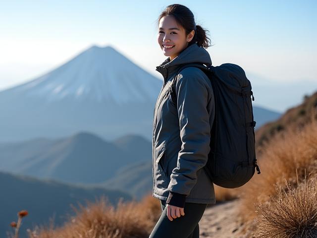 Steam Trailのウェアで富士登山するスタッフ